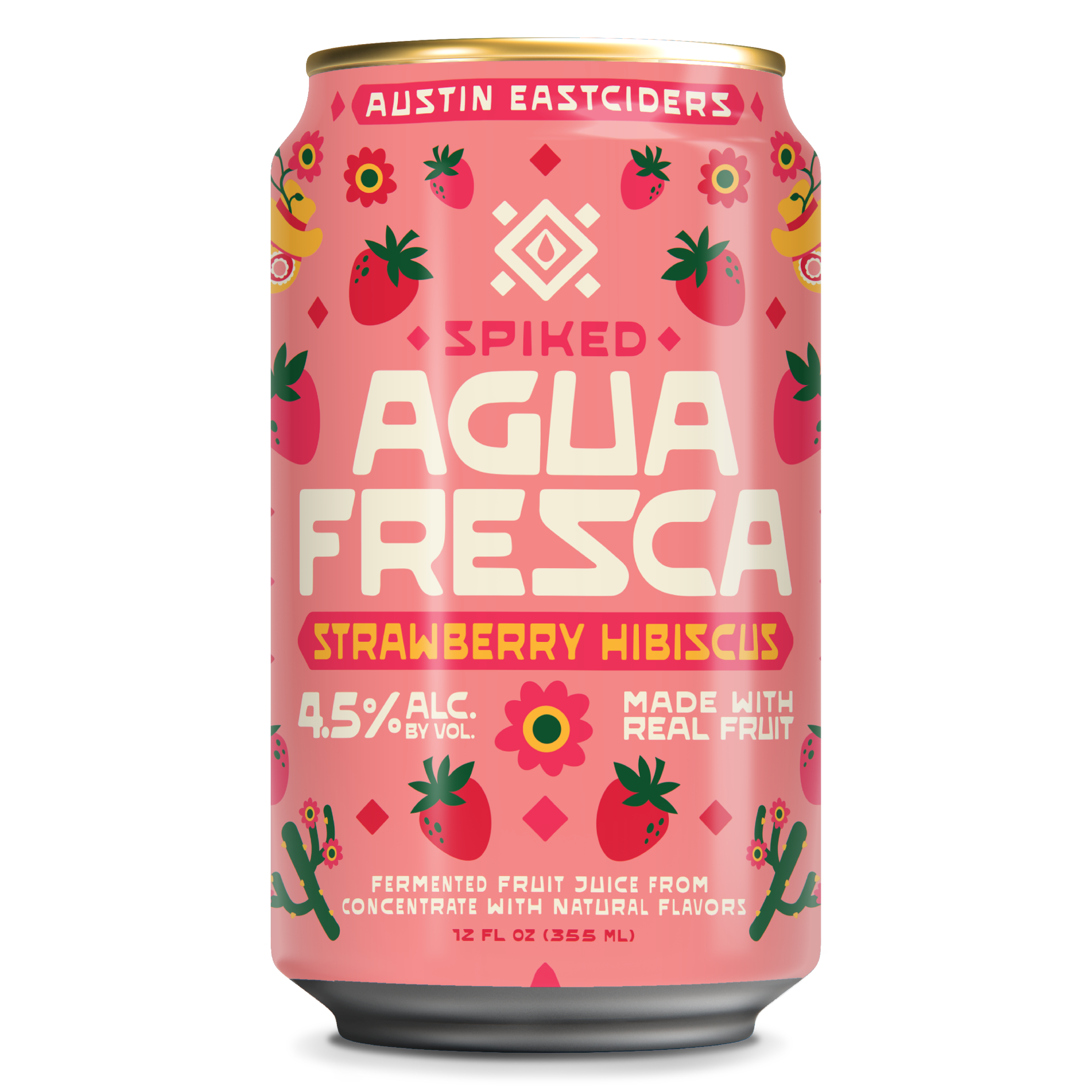 Spiked Agua Fresca - Strawberry Hibiscus – Austin Eastciders