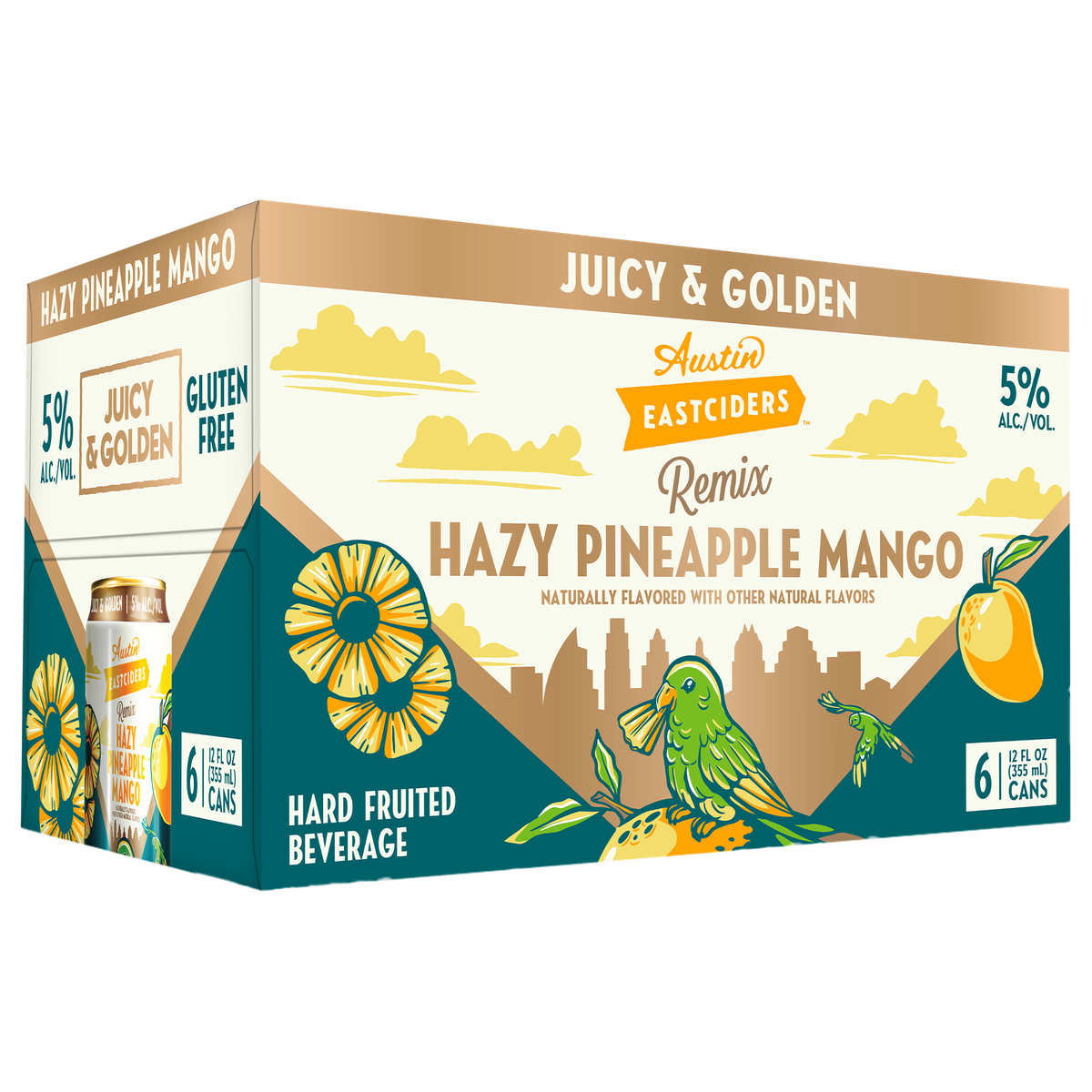 Austin Eastciders Hazy Pineapple Mango 6-pack carton