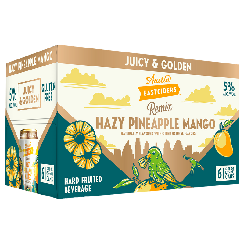 Austin Eastciders Hazy Pineapple Mango 6-pack carton